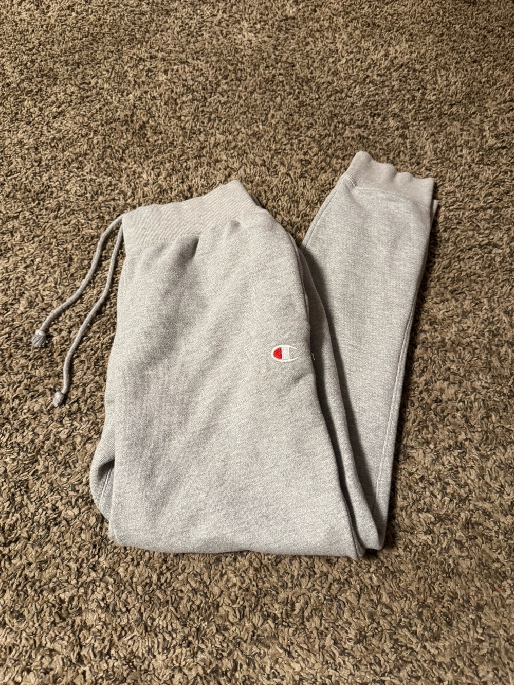 Champion Gray Logo Men's Jogger Sweatpants